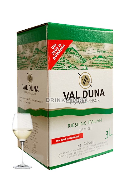 Crama Oprisor Val Duna Riesling Italian Demisec Bag in Box 3L