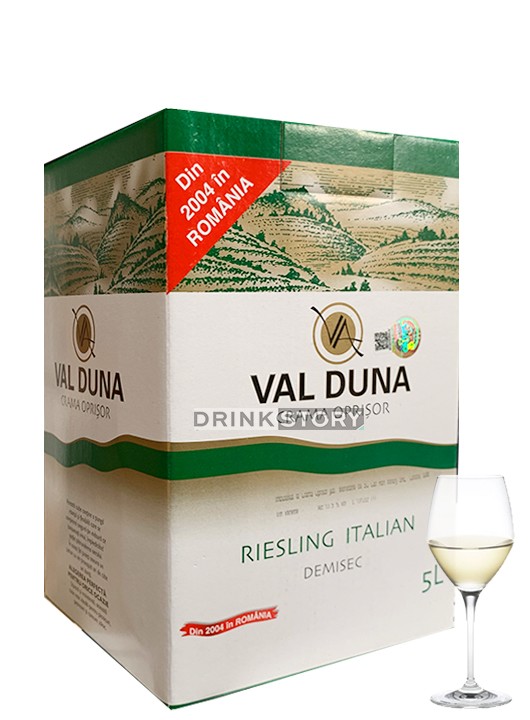 Crama Oprisor Val Duna Riesling Italian Demisec Bag in Box 5L