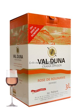 Crama Oprisor Val Duna Vin Rose Demisec Bag in Box 3L