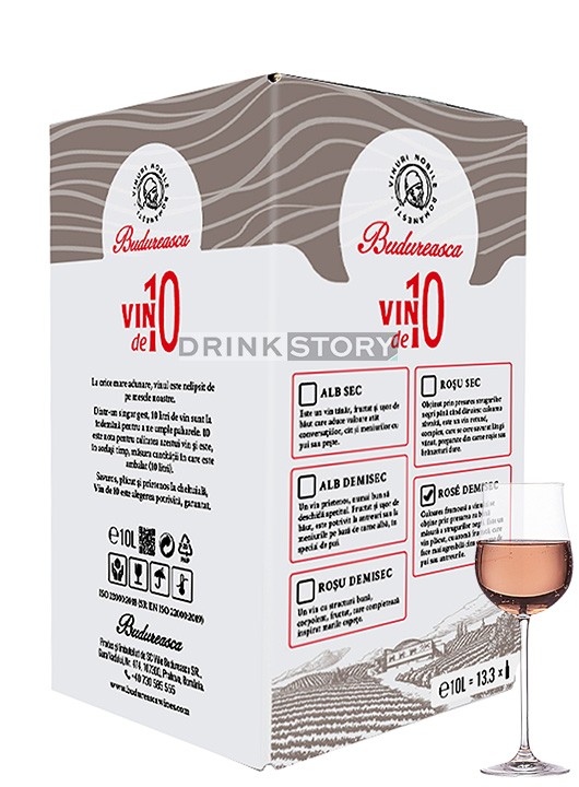 Budureasca - Vin rose demisec Bag in Box 10l